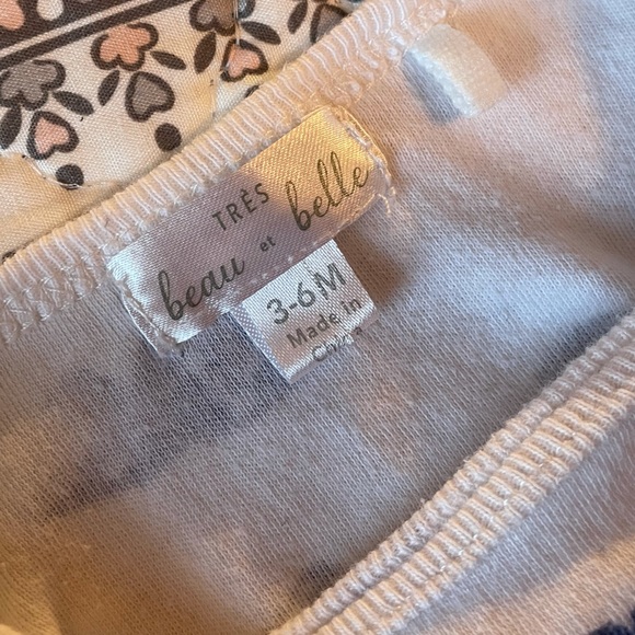5 for $20-Tres Beau et Belle Infant long-sleeved onesie-EUC-Sz 3-6 mo - Picture 5 of 6